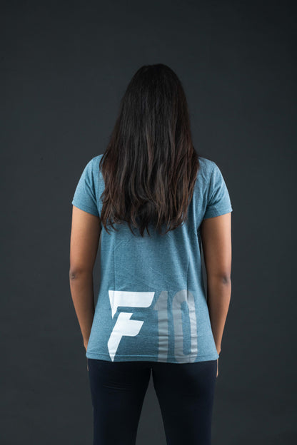 F10 Basics Ladies' T-Shirt - Light Blue
