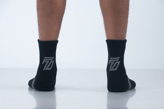 F10 Athlete Grip Half Socks - Black