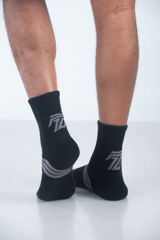 F10 Athlete Half Socks - Black
