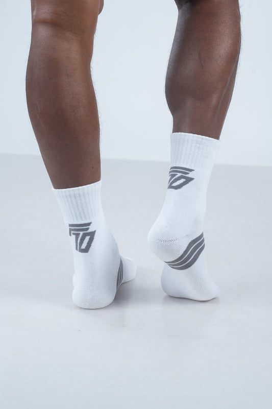 F10 Athlete Half Socks - White